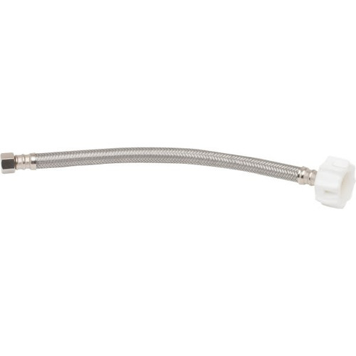 Fluidmaster Stainless Steel Toilet Supply 12" 3/8 Comp X 7/8 Ballcock Clickseal