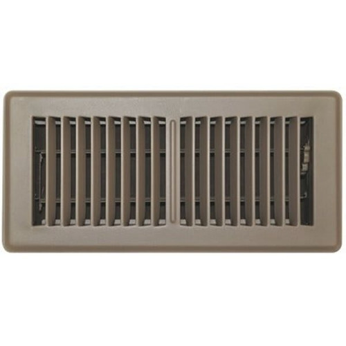 Truaire 4 In. X 10 In. Brown Floor Register