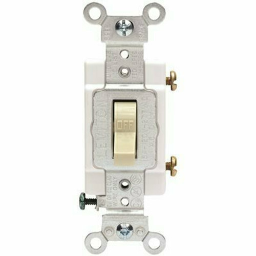 Leviton 20-Amp, 120-Volt/277-Volt Toggle Single-Pole AC Quiet Switch Commercial Grade Grounding, Ivory Leviton 20-Amp, 120-Volt/277-Volt Toggle Single-Pole AC Quiet Switch Commercial Grade Grounding, Ivory
