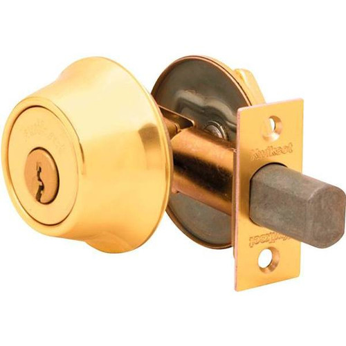 Kwikset 660 Series Polished Brass Single Cylinder Deadbolt
