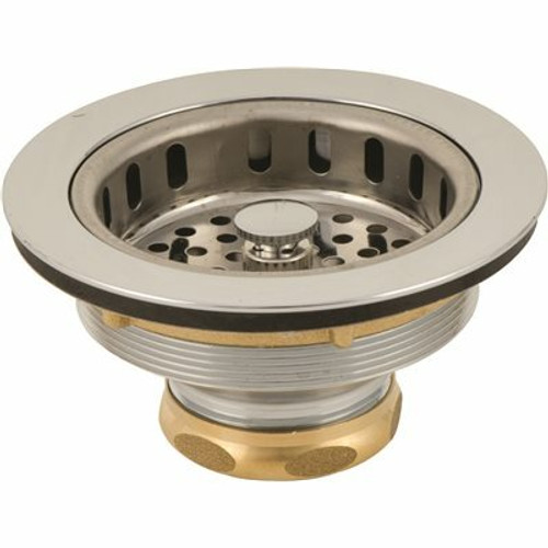 Premier Heavy-Duty Sink Basket Strainer, Chrome Plated Brass Premier Heavy-Duty Sink Basket Strainer, Chrome Plated Brass