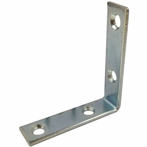 Prime-Line Corner Bracket, 2-1/2 in., Steel Construction, Zinc-Plated, L-Angle (4-pack) Prime-Line Corner Bracket, 2-1/2 in., Steel Construction, Zinc-Plated, L-Angle (4-pack)