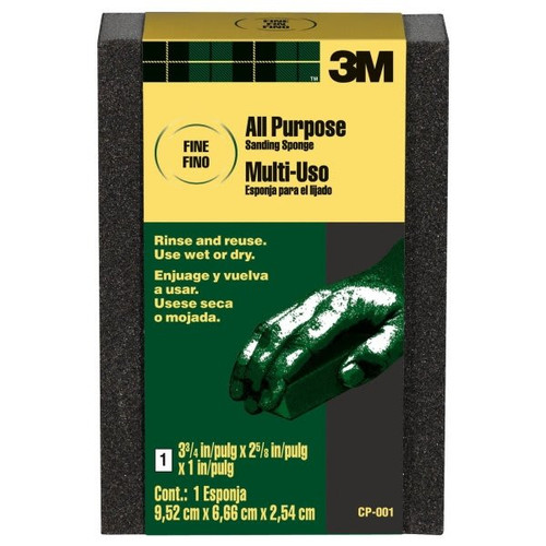 3M 2-5/8 In. X 3-3/4 In. Fine All-Purpose Sanding Sponge