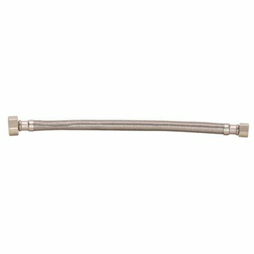 DURAPRO 3/8 in. Flare x 1/2 in. FIP x 12 in. Braided Stainless Steel Faucet Supply Line