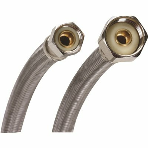 Fluidmaster 3/8 in. Compression x 1/2 in. F.I.P. x 16 in. L Braided Stainless Steel Faucet Connector Fluidmaster 3/8 in. Compression x 1/2 in. F.I.P. x 16 in. L Braided Stainless Steel Faucet Connector