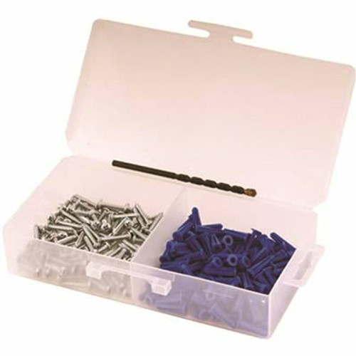 Conical Wall Anchors Kit with #10 Phillips Screws and Drill Bit