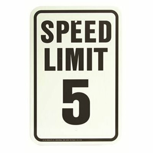 HY-KO 18 in. x 12 in. Aluminum Speed Limit 5 MPH Sign