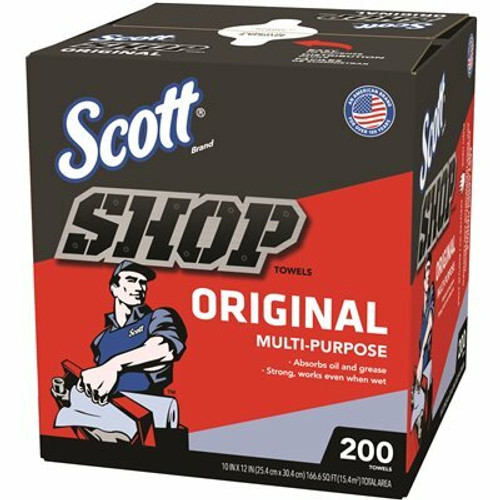 Scott Blue Pop-Up Box Shop Towels (200/Box) Scott Blue Pop-Up Box Shop Towels (200/Box)
