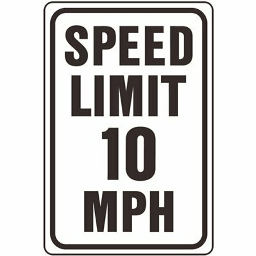HY-KO 18 in. x 12 in. Aluminum Speed Limit 10 MPH Sign