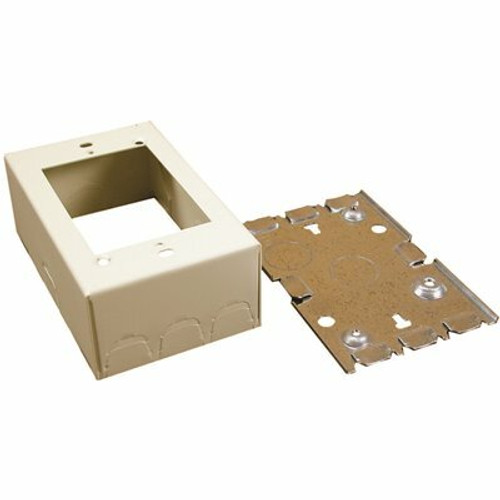 Legrand Wiremold 500 and 700 Series Metal Raceway 1-3/8 in. Deep 1-Gang Electrical Switch/Receptacle Box, Ivory Legrand Wiremold 500 and 700 Series Metal Raceway 1-3/8 in. Deep 1-Gang Electrical Switch/Receptacle Box, Ivory