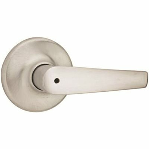 Kwikset Delta Satin Chrome Privacy Door Handle with Lock for Bedroom or Bathroom Kwikset Delta Satin Chrome Privacy Door Handle with Lock for Bedroom or Bathroom