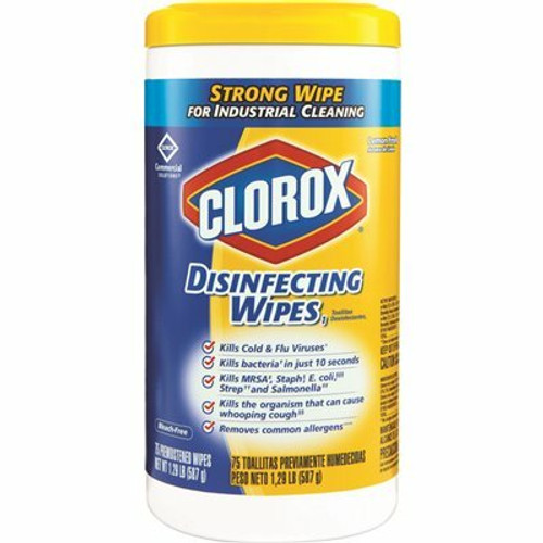 CloroxPro Disinfecting Wipes, Lemon Fresh, 75 Count (15948) CloroxPro Disinfecting Wipes, Lemon Fresh, 75 Count (15948)