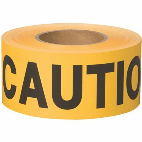 3 in. x 1000 ft. Yellow BT 100 Non-Adhesive Barricade Caution Flagging Tape (1-Roll)