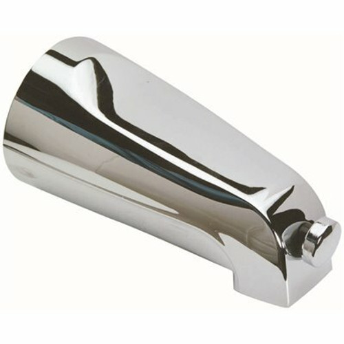 BrassCraft 5-1/8 in. Slip-On Mixet Bathtub Spout with Front Diverter and Top Shower Adapter, Chrome BrassCraft 5-1/8 in. Slip-On Mixet Bathtub Spout with Front Diverter and Top Shower Adapter, Chrome