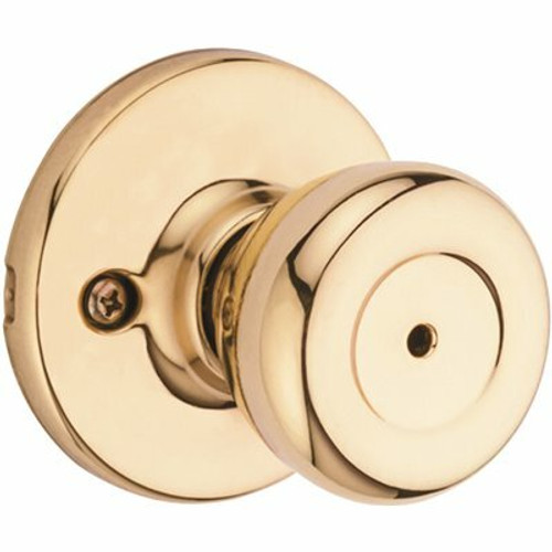 Kwikset Tylo Polished Brass Bed/Bath Door Knob - 803002 Kwikset Tylo Polished Brass Bed/Bath Door Knob - 803002
