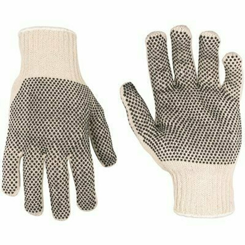 Custom LeatherCraft Large String Knit Work Gloves with PVC Gripper Dots (1-Pair) Custom LeatherCraft Large String Knit Work Gloves with PVC Gripper Dots (1-Pair)