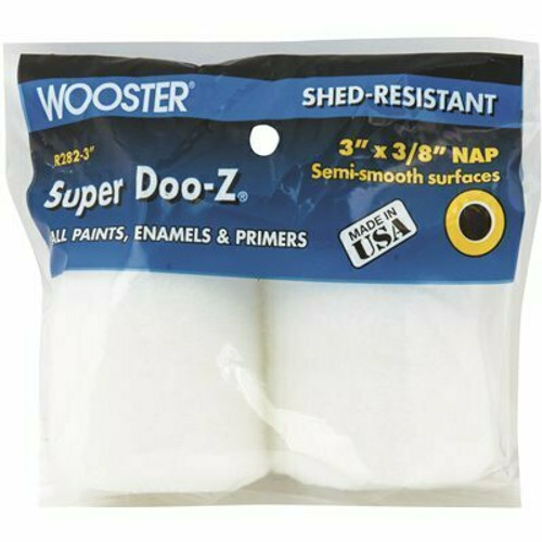 Wooster 3 in. x 3/8 in. High-Density Super Doo-Z Roller Cover (2-Pack) Wooster 3 in. x 3/8 in. High-Density Super Doo-Z Roller Cover (2-Pack)