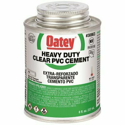 Oatey 8 oz. Heavy-Duty Clear PVC Cement Oatey 8 oz. Heavy-Duty Clear PVC Cement
