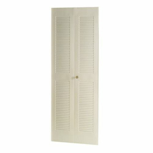 Dunbarton Corporation DUNBARTON THE LOUVER II METAL BI-FOLD DOOR, IVORY, 24X80 IN.