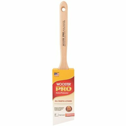 Wooster 2 in. Pro Nylon/Polyester Angle Sash Brush Wooster 2 in. Pro Nylon/Polyester Angle Sash Brush