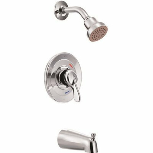 CLEVELAND FAUCET GROUP Cornerstone Single-Handle 1 Spray Setting Tub and Shower Faucet in Chrome