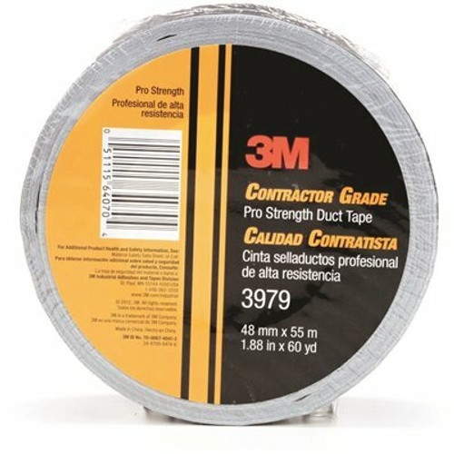 3M 1.88 in. x 60 yds. Contractor Grade Pro Strength Duct Tape Silver 3M 1.88 in. x 60 yds. Contractor Grade Pro Strength Duct Tape Silver