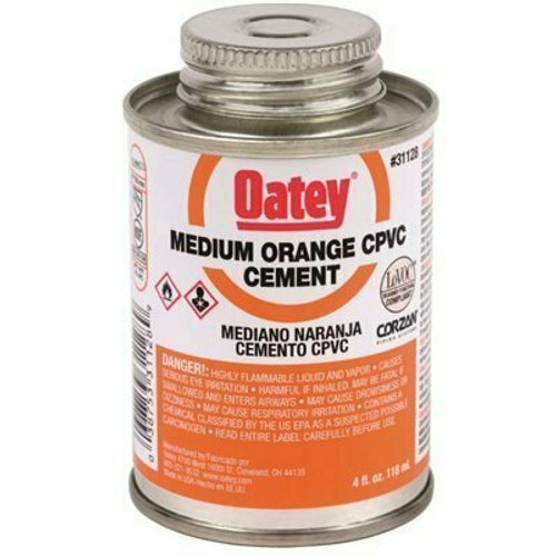 Oatey 4 oz. Medium Orange CPVC Cement Oatey 4 oz. Medium Orange CPVC Cement