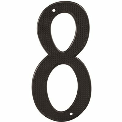 Prime-Line 4 in. House Number 8, Diecast, Black Finish Prime-Line 4 in. House Number 8, Diecast, Black Finish