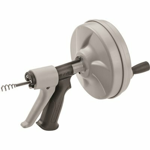 RIDGID Kwik-Spin+ ¼ in. x 25 ft. Drain Cleaning Snake Auger with Autofeed Trigger for Kitchen/Bath Sinks and Tubs/Showers RIDGID Kwik-Spin+ ¼ in. x 25 ft. Drain Cleaning Snake Auger with Autofeed Trigger for Kitchen/Bath Sinks and Tubs/Showers