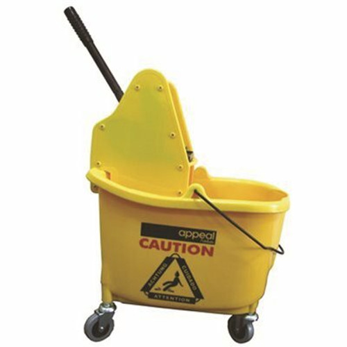 Renown 35 Qt. Yellow Capacity Down-Press Mop Bucket Combo Renown 35 Qt. Yellow Capacity Down-Press Mop Bucket Combo