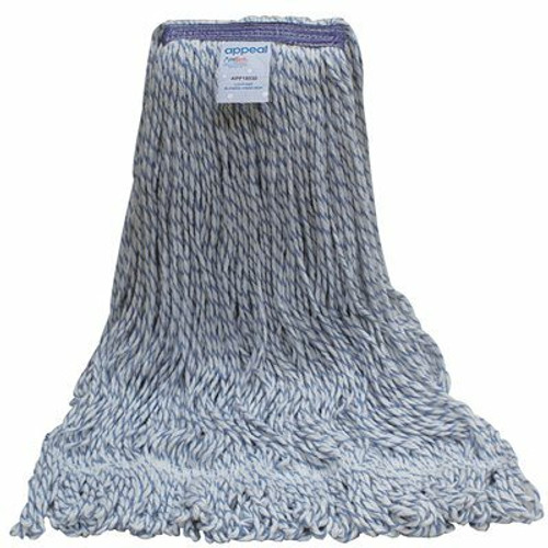 Appeal Blended Finish Mop, Blue/White, 24 oz., 1 in. Headband