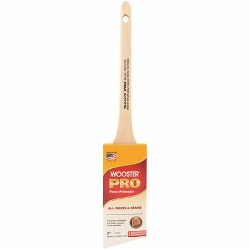 Wooster 2 in. Pro Nylon/Polyester Thin Angle Sash Brush Wooster 2 in. Pro Nylon/Polyester Thin Angle Sash Brush