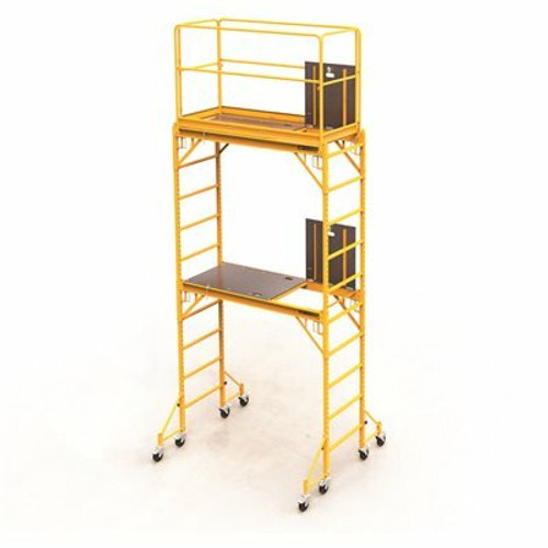 12 ft. Jobsite Series Mobile Baker 2-Story Rolling Scaffolding Tower with Platform Outriggers Guard Rail, 6 X 5 X 15 ft. 12 ft. Jobsite Series Mobile Baker 2-Story Rolling Scaffolding Tower with Platform Outriggers Guard Rail, 6 X 5 X 15 ft.