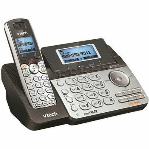 VTech Cordless 2-Line Phone System with Digital Answering System, Single-Handset System
