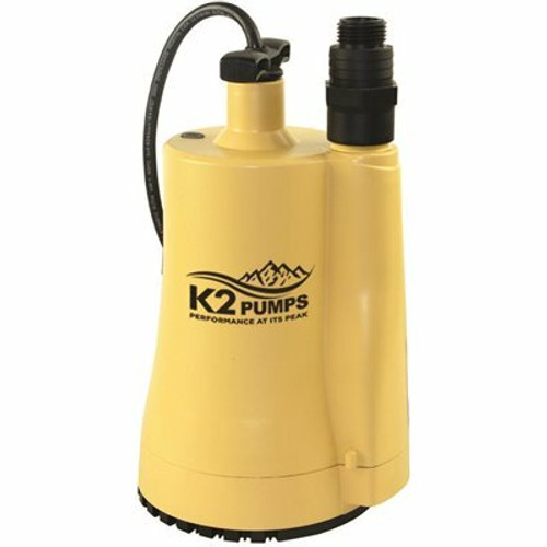 K2 1/6 HP Thermoplastic Submersible Utility Pump