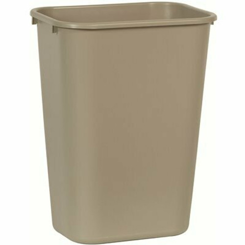 Rubbermaid Commercial Products 10.25 Gal. Beige Rectangular Trash Can Rubbermaid Commercial Products 10.25 Gal. Beige Rectangular Trash Can