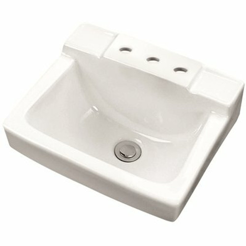 Gerber West Point 12 in. Space Saver Wall Hung Sink Basin in White