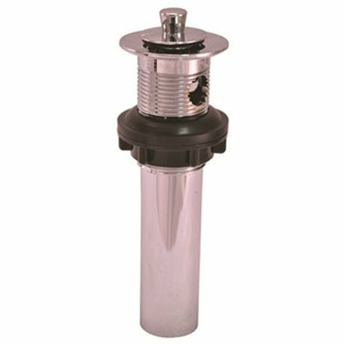ProPlus 1-1/4 in. x 5 in. Bathroom Po Pop-Up Overflow Plug in Chrome Plated