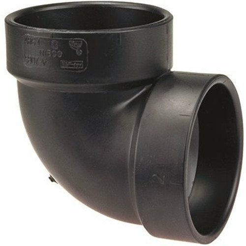 NIBCO 3 in. ABS DWV 90-Degree Hub x Hub Vent Elbow NIBCO 3 in. ABS DWV 90-Degree Hub x Hub Vent Elbow
