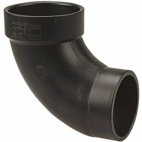 NIBCO 2 in. ABS DWV 90-Degree Spigot x Hub Elbow