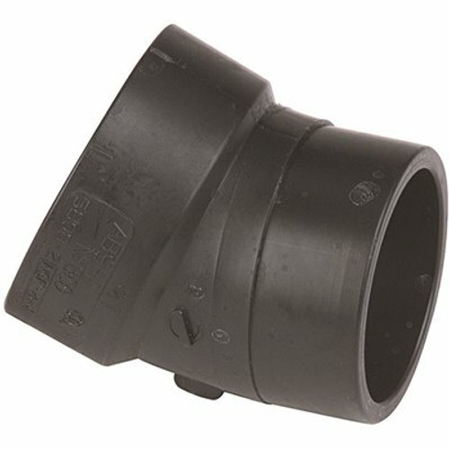 NIBCO 1-1/2 in. ABS DWV 22-1/2-Degree Spigot x Hub Elbow
