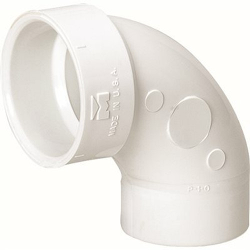NIBCO 1-1/2 in. PVC DWV 90-Degree Spigot x Hub Street Elbow