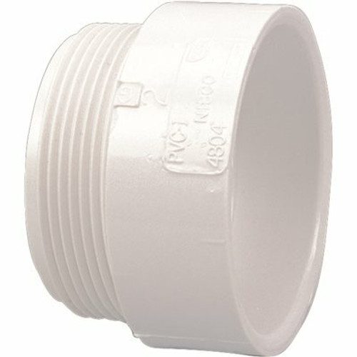 NIBCO 1-1/2 in. PVC DWV Hub x MPT Male Adapter Fitting