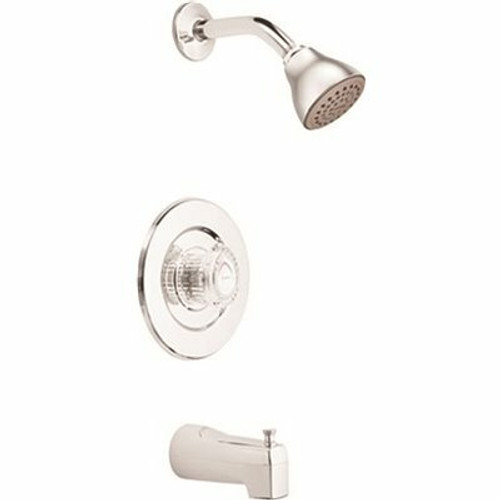 MOEN Chateau 1-Handle Wall Mount Tub and Shower Trim Kit in Chrome (Valve Not Included) MOEN Chateau 1-Handle Wall Mount Tub and Shower Trim Kit in Chrome (Valve Not Included)