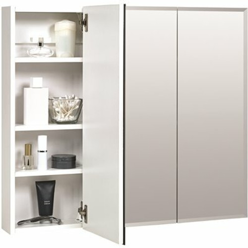 Zenna Home 30w X 26"H Surface Mount Wood Body Triview Beveled Mirror Zenna Home 30w X 26"H Surface Mount Wood Body Triview Beveled Mirror