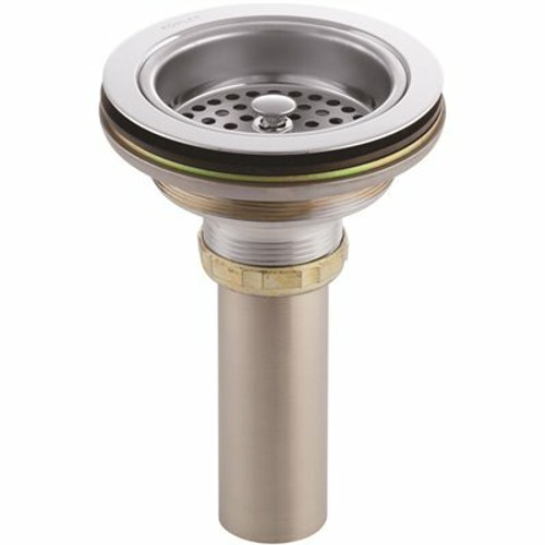 KOHLER Duostrainer 4-1/2 in. Sink Strainer with Tailpiece in Polished Chrome KOHLER Duostrainer 4-1/2 in. Sink Strainer with Tailpiece in Polished Chrome