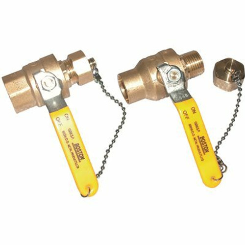 3/4 in. NPT Inlet Drain with Male Hose Thread Outlet and T Handle, 10 Count