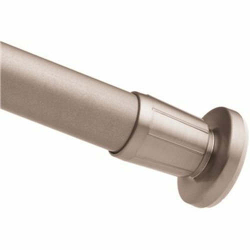 MOEN Donner 62 in. Straight Shower Rod with Adjustable Flange in Brushed Nickel MOEN Donner 62 in. Straight Shower Rod with Adjustable Flange in Brushed Nickel