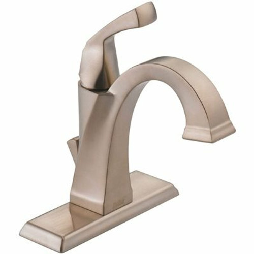 Delta Dryden Single-Handle Single Hole Bathroom Faucet with Metal Drain Assembly in Stainless