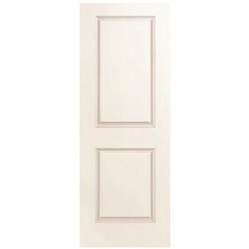 Masonite 34 in. x 80 in. Smooth 2-Panel Square Primed White Hollow Core Composite Interior Door Slab